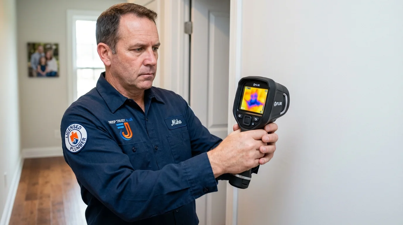 Thermal imaging leak detection by Johns Plumbing LLC in San Carlos